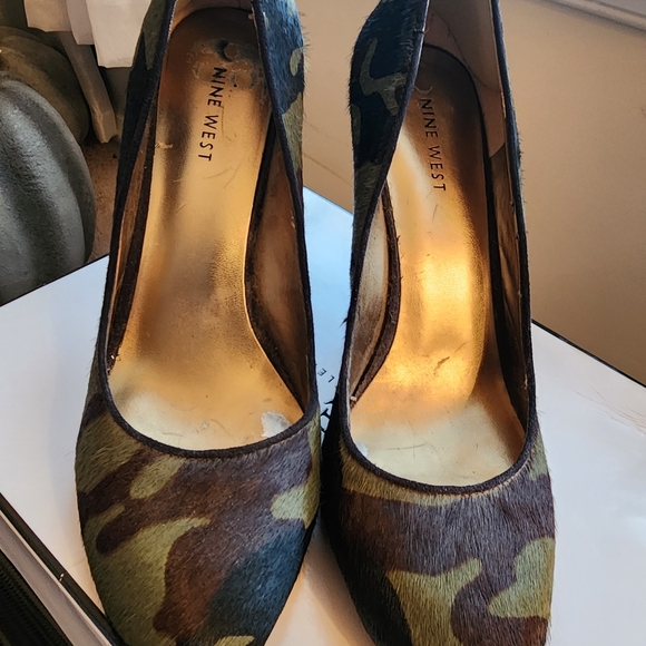 Nine West Calf Hair Camouflage High Heels - Picture 2 of 6